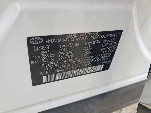 2020 HYUNDAI SANTA FE SEL