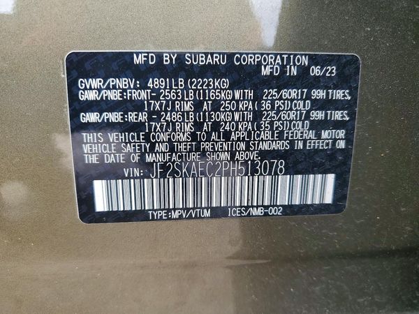2023 SUBARU FORESTER Premium ES, SMART