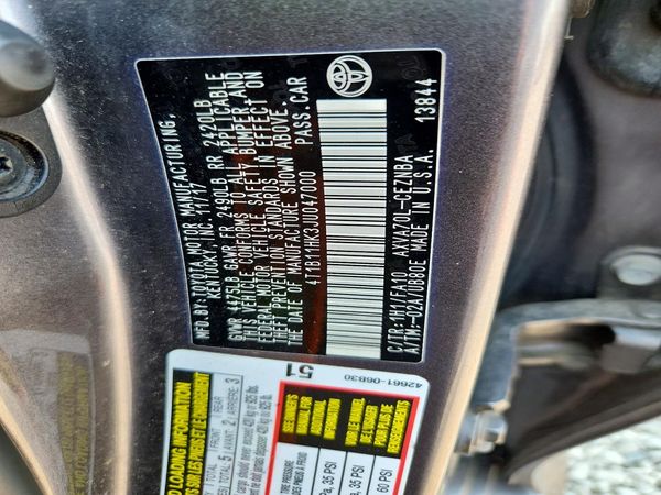 2018 TOYOTA CAMRY L/LE/SE/XLE