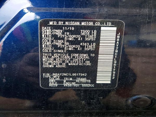 2020 NISSAN ARMADA
