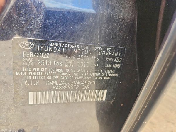 2022 HYUNDAI SONATA Blue