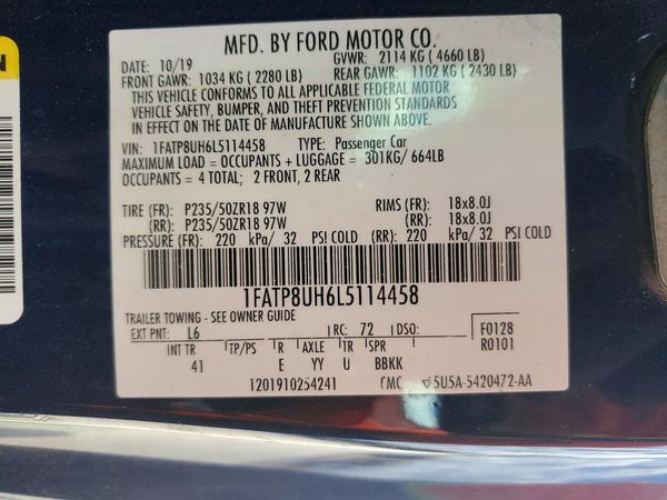 2020 FORD MUSTANG I4 Convertible