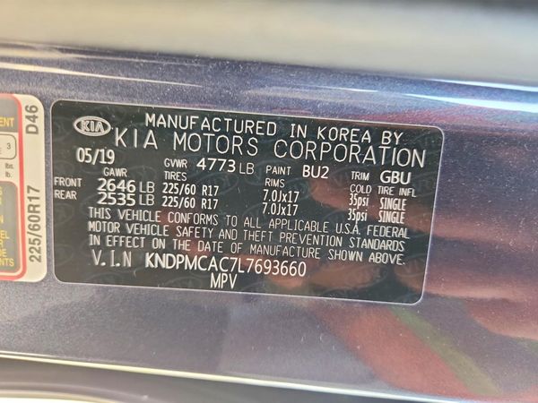 2020 KIA SPORTAGE LX — VINS