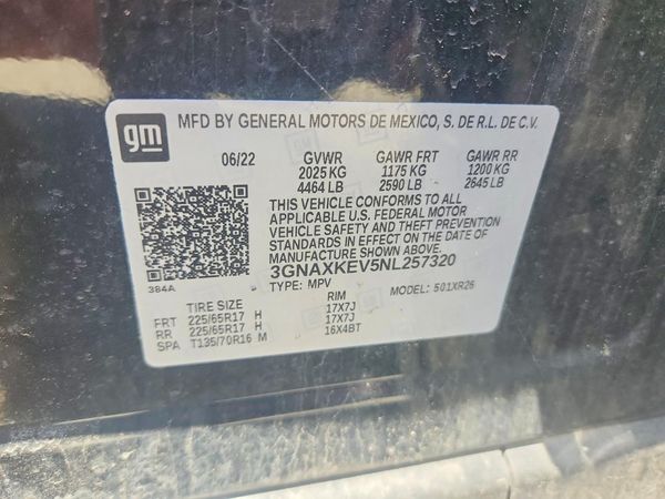 2022 CHEVROLET EQUINOX LT (1LT)