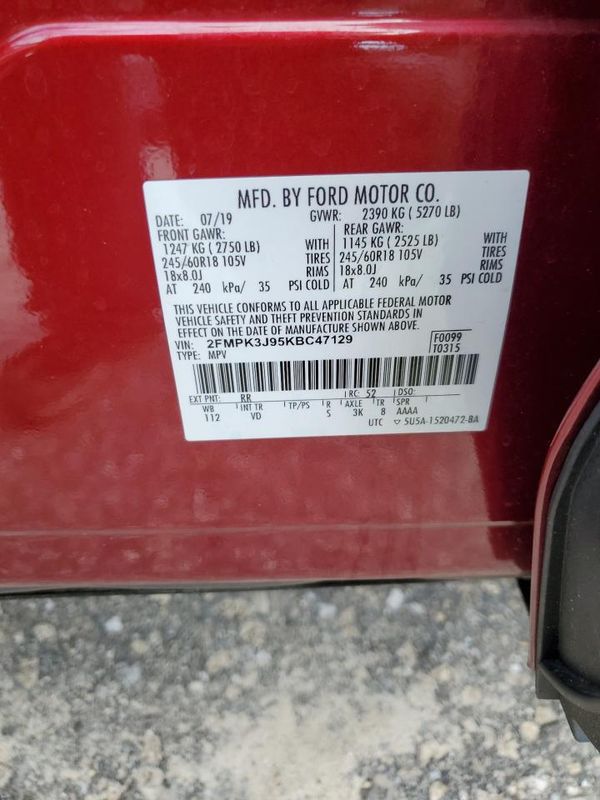 2019 FORD EDGE SEL