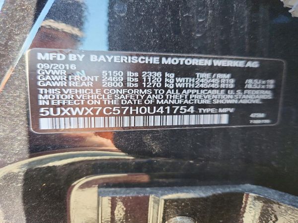 2017 BMW X3 xDrive35i