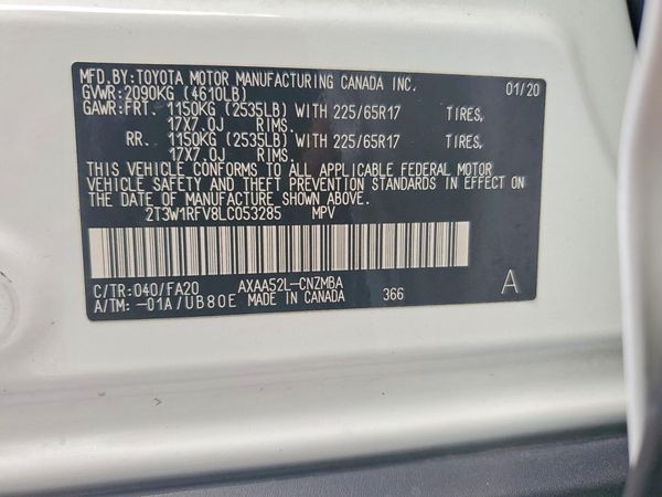 2020 TOYOTA RAV4 XLE
