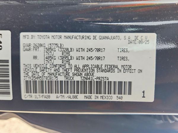 2025 TOYOTA TACOMA