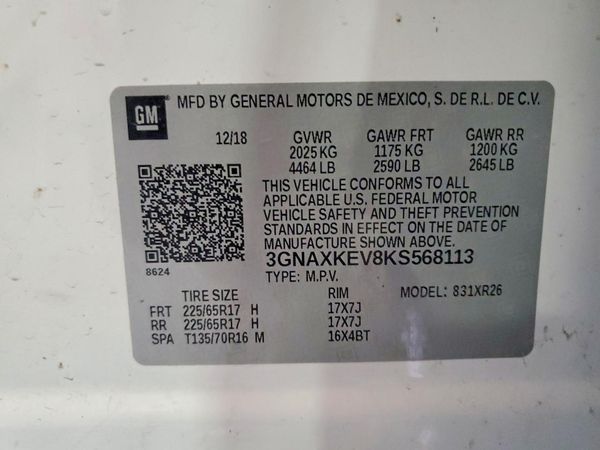 2019 CHEVROLET EQUINOX LT (1LT)