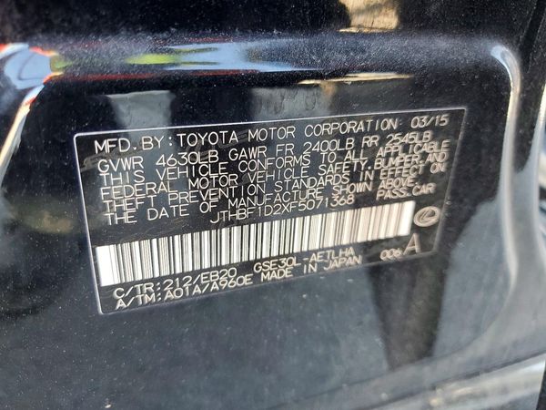2015 LEXUS IS 250