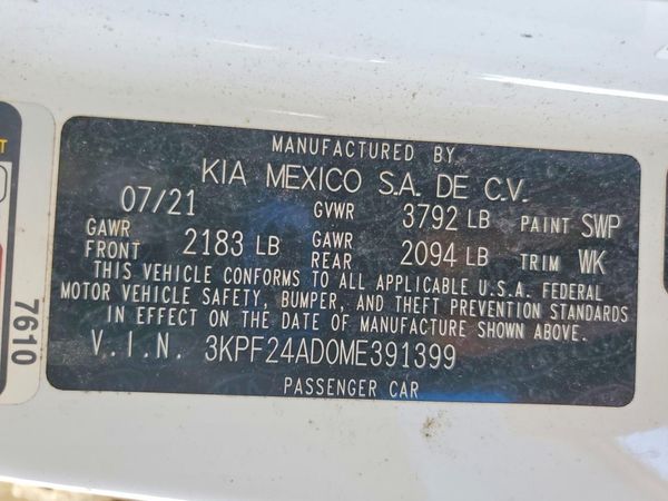 2021 KIA FORTE