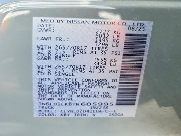 2026 NISSAN FRONTIER