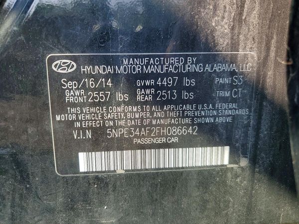 2015 HYUNDAI SONATA — VINS
