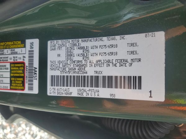 2021 TOYOTA TUNDRA Limited grade