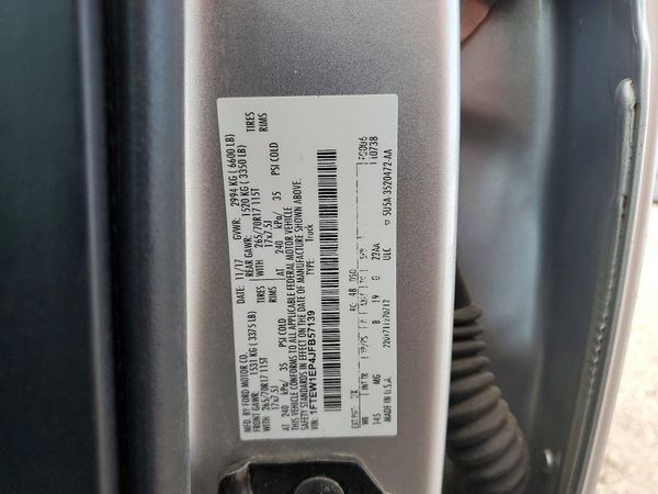 2018 FORD F150 — VINS