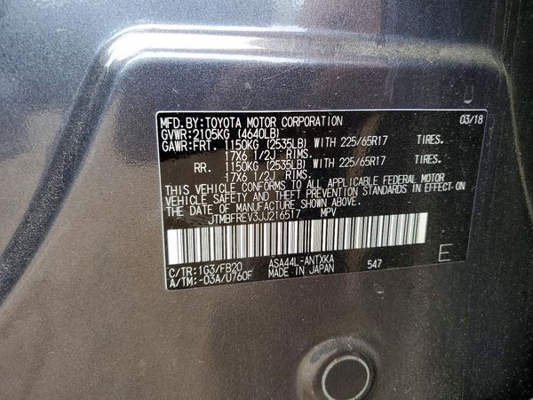 2018 TOYOTA RAV4 LE