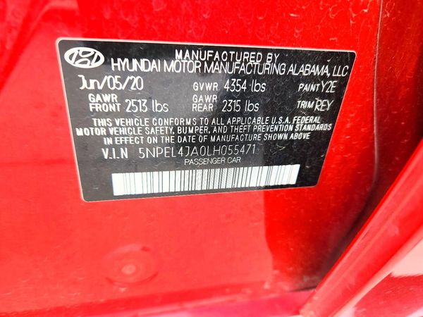 2020 HYUNDAI SONATA SEL