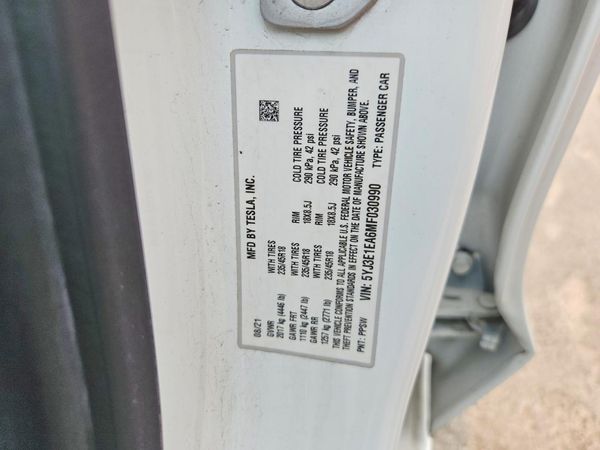 2021 TESLA MODEL 3