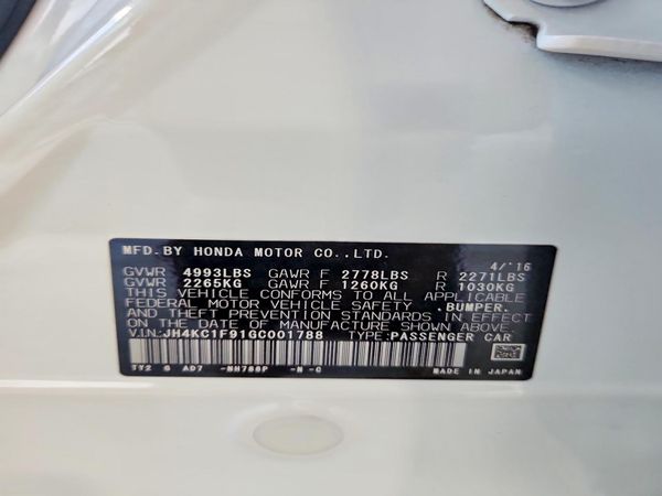 2016 ACURA RLX Advance Package