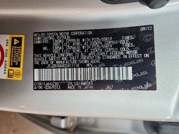 2013 LEXUS RX 450h
