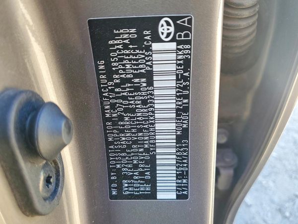 2019 TOYOTA COROLLA L/LE/SE/XLE/XSE