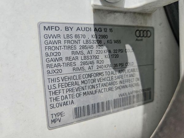 2017 AUDI Q7 quattro Premium Plus