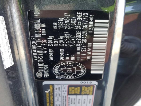 2020 KIA SORENTO L, LX, S