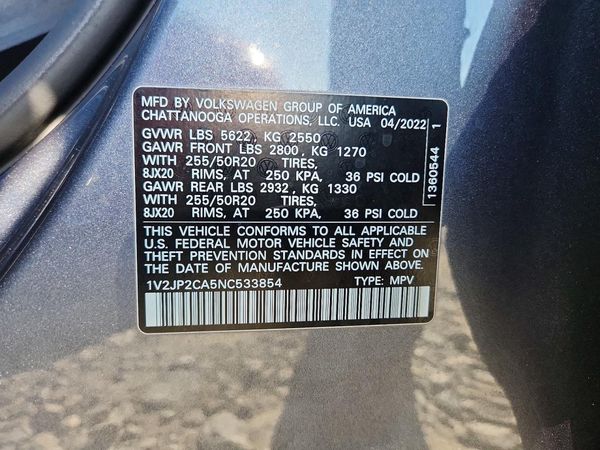2022 VOLKSWAGEN ATLAS SE w/ Tech