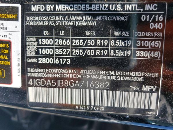 2016 MERCEDES-BENZ GLE GLE350