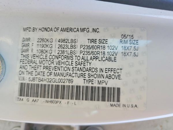 2016 ACURA RDX