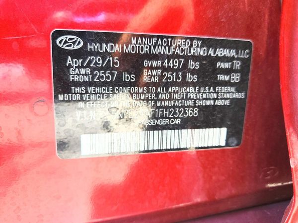 2015 HYUNDAI SONATA