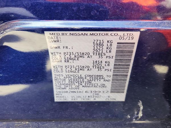2019 NISSAN PATHFINDER