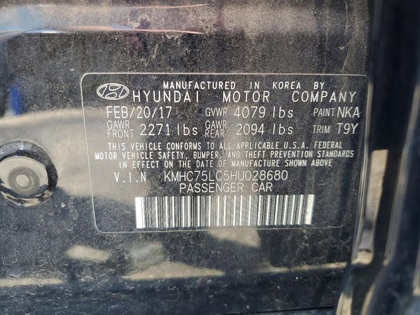 2017 HYUNDAI IONIQ Blue