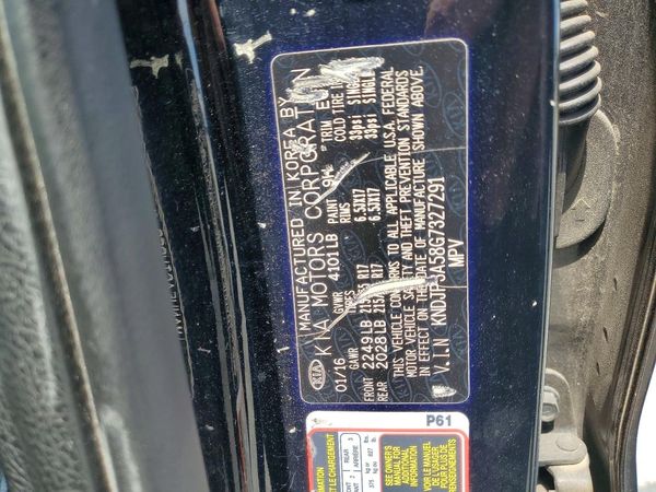 2016 KIA SOUL Exclaim — VINS