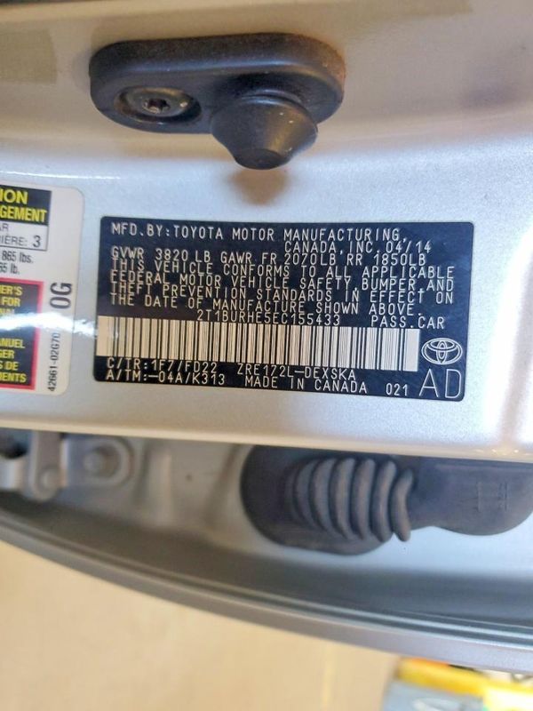2014 TOYOTA COROLLA L/LE