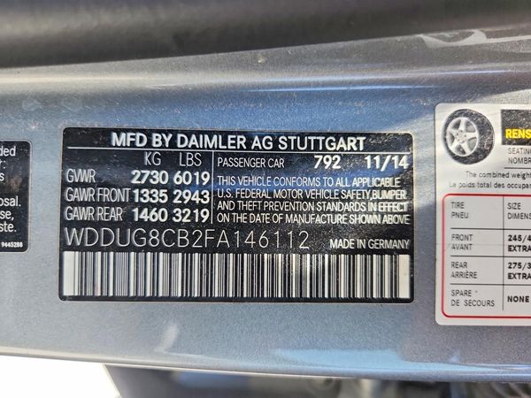 2015 MERCEDES-BENZ S S550
