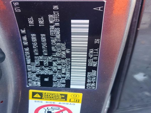 2016 TOYOTA HIGHLANDER Base/Hybrid