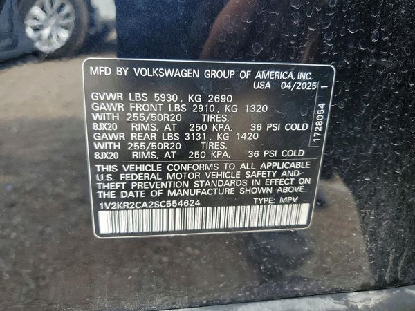 2025 VOLKSWAGEN ATLAS 4Motion SE