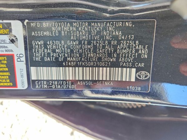 2013 TOYOTA CAMRY
