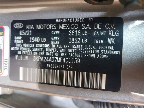 2021 KIA RIO LX, S