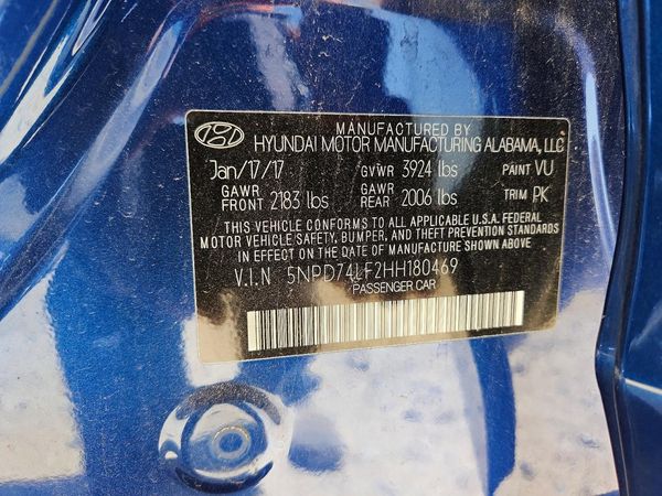 2017 HYUNDAI ELANTRA SE Base