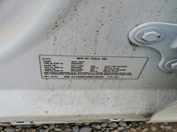 2021 TESLA MODEL Y