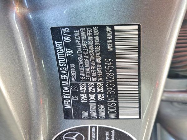 2016 MERCEDES-BENZ CLA CLA250