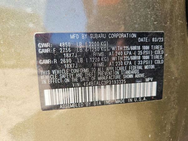 2023 SUBARU OUTBACK Onyx Edition