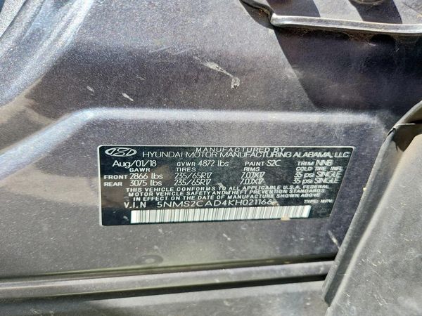 2019 HYUNDAI SANTA FE SE