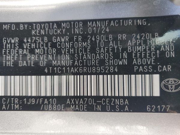 2024 TOYOTA CAMRY LE