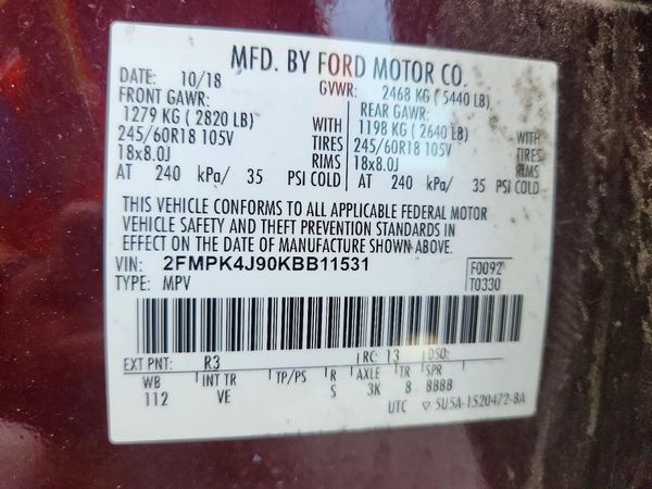 2019 FORD EDGE SEL