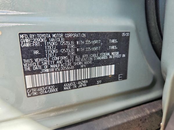 2020 TOYOTA RAV4 XLE