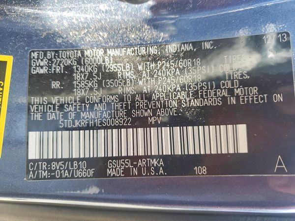 2014 TOYOTA HIGHLANDER Base/Hybrid