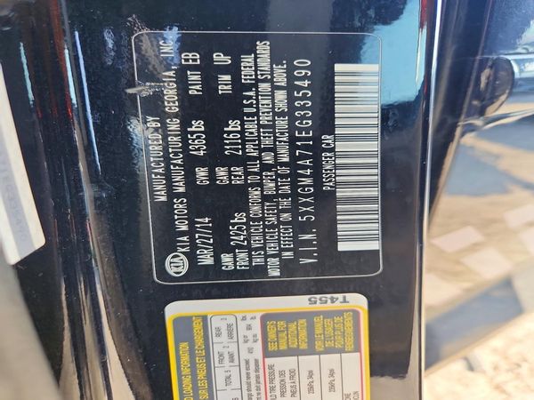 2014 KIA OPTIMA 2.4 LX STD/Conv